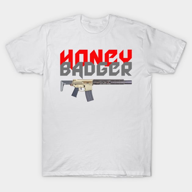 Honey Badger By Q T-Shirt by Aim For The Face